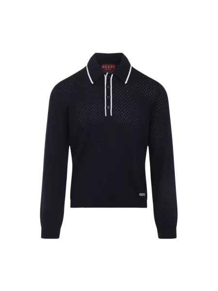Koszulka polo Gucci niebieska
