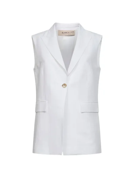 Marynarka Blanca Vita bez rękawów biała