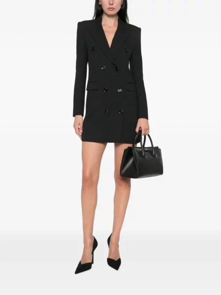 Rochie mini Elisabetta Franchi cu două rânduri de nasturi negru