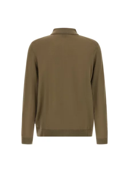 Sweter Boss wełniany zielony