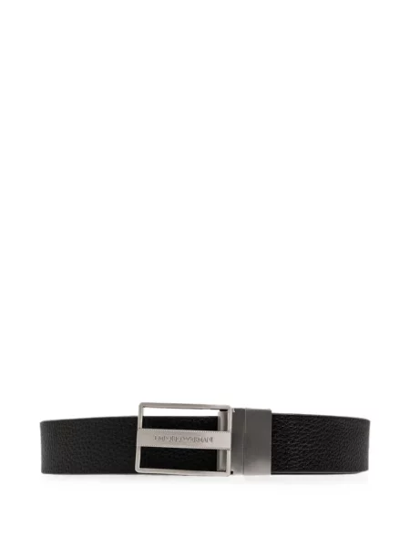 Cu centură curea Emporio Armani din piele cu cataramă albastru