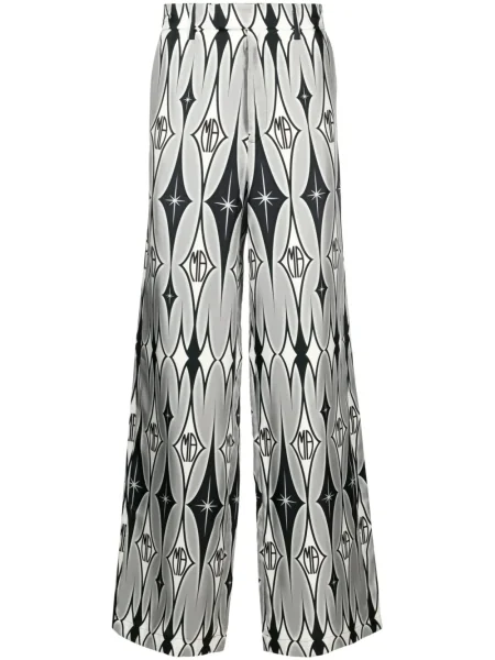 Pantaloni Amiri de mătase cu imagine negru