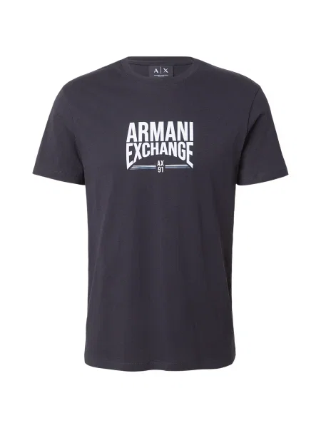 ARMANI EXCHANGE Tričko námornícka modrá biela