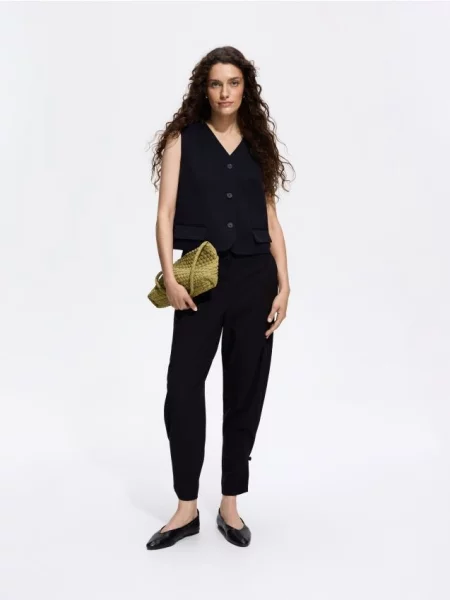 Reserved Pantaloni cu adaos de negru