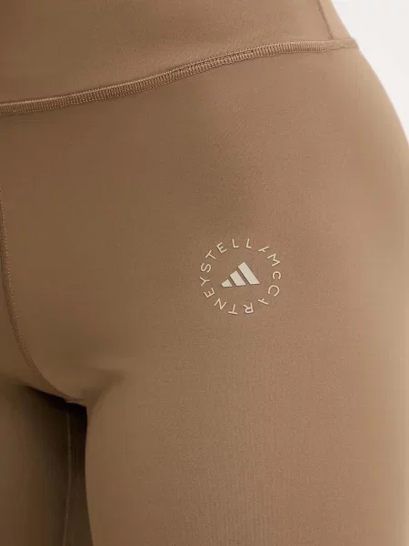 Шорти для йоги adidas by Stella McCartney однотонні висока посадка коричневий