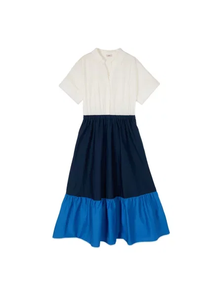 Sukienka maxi Oltre niebieska