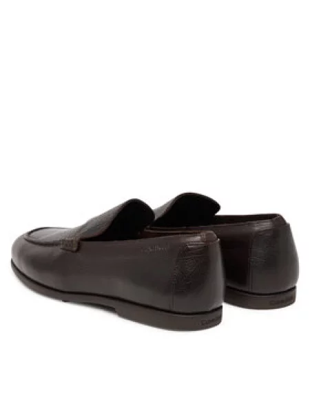 Calvin Klein Loaferke Low Prof Loafer Txt Lth Temno rjava