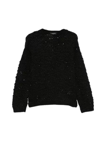 Dzianinowy sweter Fabiana Filippi czarny
