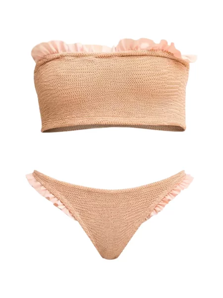 Bikini Paramidonna z falbankami pomarańczowy