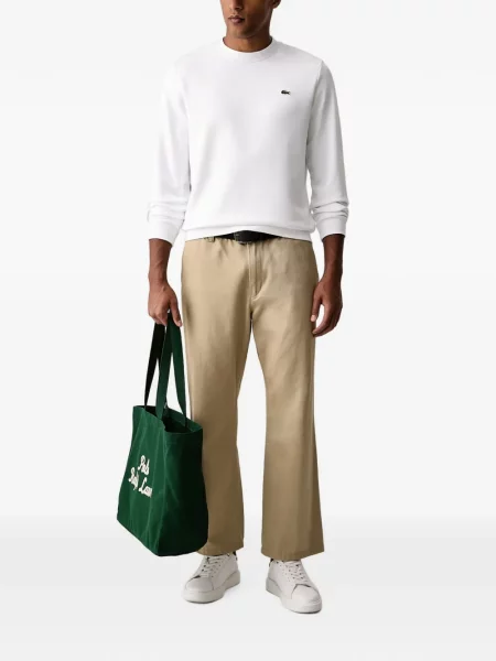 Lung tricou polo Lacoste alb
