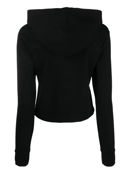 Περικομμένο hoodie Calvin Klein Jeans με αυτόγραφο μαύρο