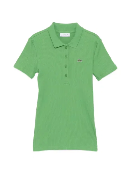 Polo Lacoste prążkowane zielone
