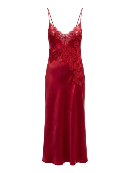 Rochie midi Loretta Caponi de mătase roșu