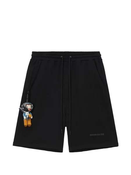 Stahovací šňůrka kraťasy Musium Div. s aplikacemi černé