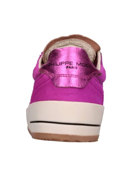 Sneakersy Philippe Model skórzane do tenisa różowe