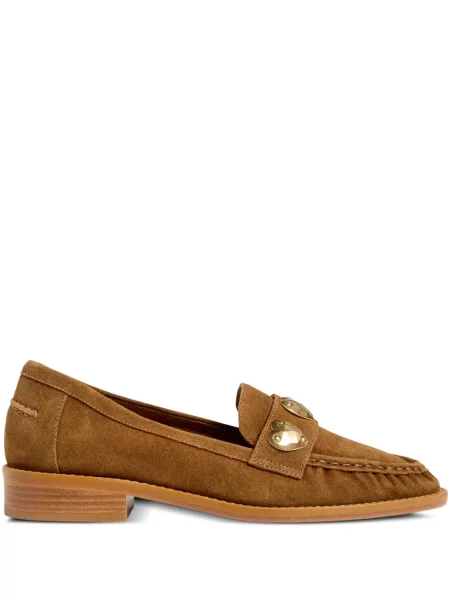 Pantofi loafer Cinq A Sept din piele de căprioară maro