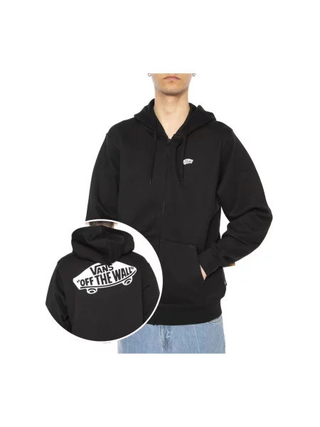 Bluza Vans Style 76 II Loose Ft Full Zip Po black/white czarna