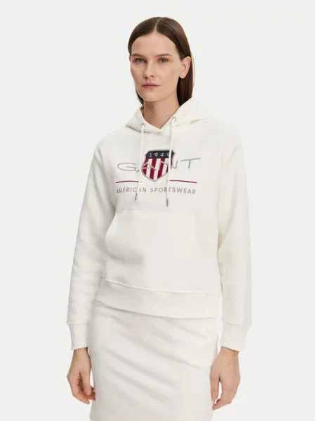 Gant Bluză Archive Shield Écru Regular Fit