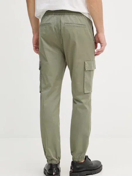 Calvin Klein Jeans Joggery Comfort Beżowy Skinny Fit zielone