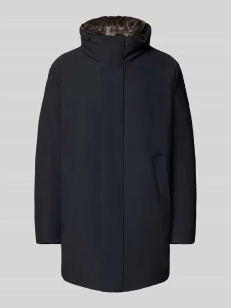 Parka o kroju regular fit z odpinanym obszyciem sztucznym futrem model Flex' Strellson czarna