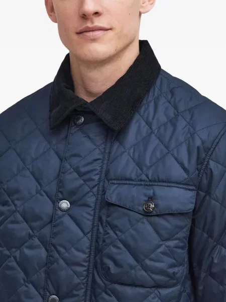 Gulerat matlasat geacă Barbour de catifea cord albastru
