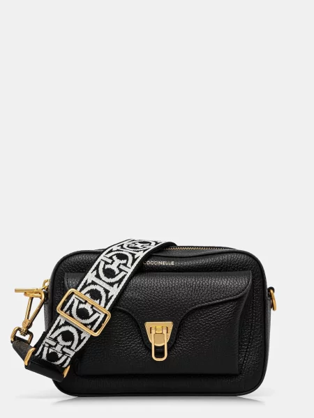 Coccinelle crossbody kabelka kožená černá