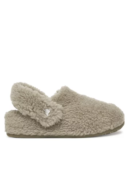 Kapcie Crocs beżowe