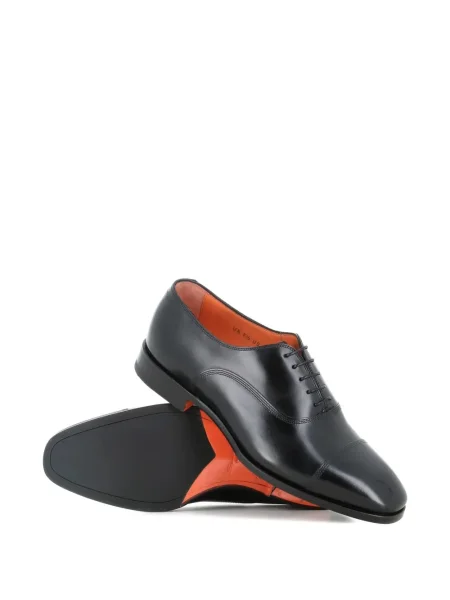 Oxford Santoni din piele negru