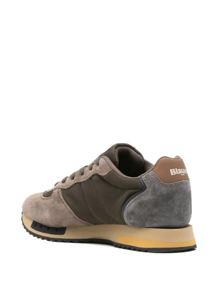 Sneakerși Blauer din piele de căprioară verde