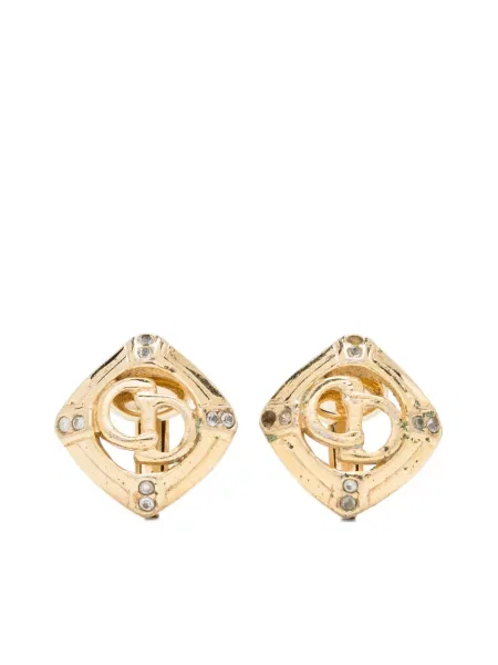 Обеци Christian Dior златисто