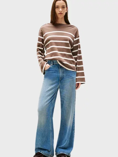 Смугастий светр Tommy Hilfiger коричневий