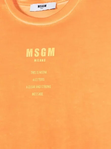 Koszulka dziecięca Msgm pomarańczowa