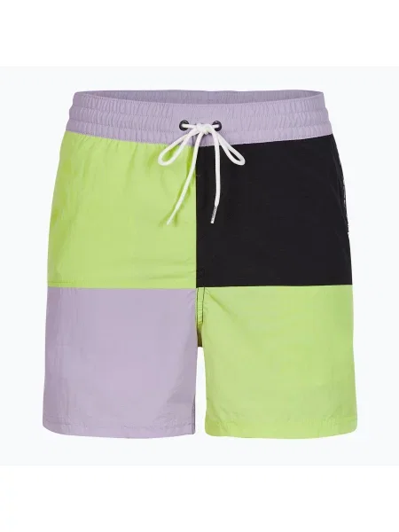 Мъжки къси панталони за плуване O'Neill Wilder Colorblock sunny lime color block