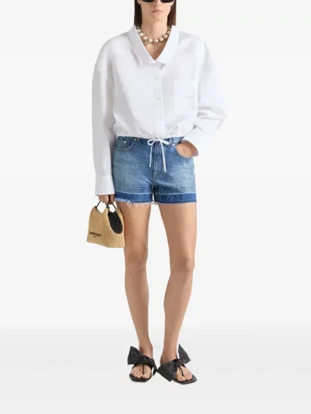 Pantaloni scurți din denim Givenchy albastru