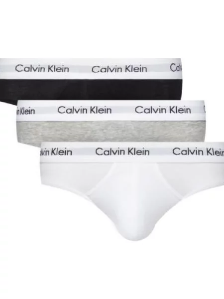 Spodní prádlo Calvin Klein Jeans COTTON STRECH HIP BREIF X 3 černé