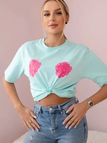 Bluză Kesi cu model floral cu imagine
