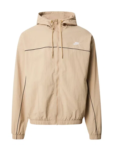 Nike Sportswear Átmeneti dzseki CLUB krém / fekete fehér