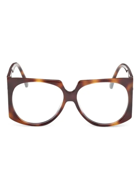 Ochelari de soare Max Mara Eyewear cu imprimeu geometric maro