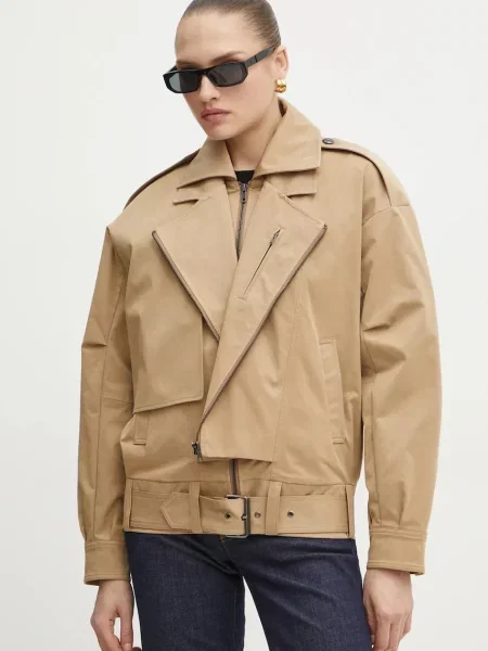 Bardot geaca femei de tranzitie bej