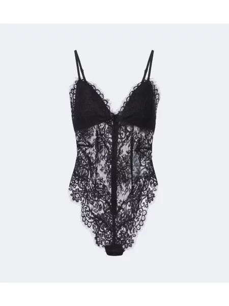 Body Zimmermann din dantelă negru