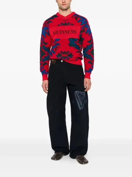 Pantaloni Jw Anderson cu imagine albastru