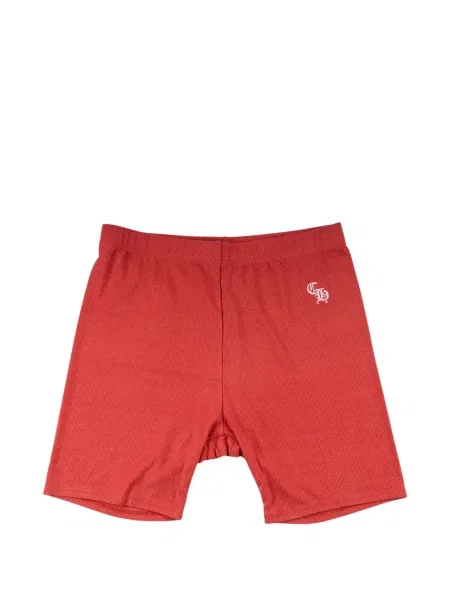 Pantaloni scurți Chrome Hearts cu motiv cu inimi cu autograf roșu