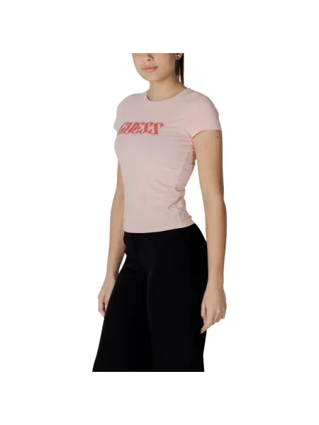 Guess T-shirt Slim Fit ružičasta