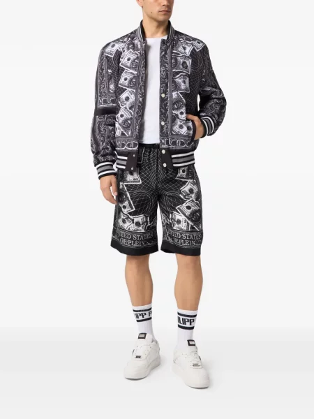 Geacă bomber Philipp Plein cu imagine negru