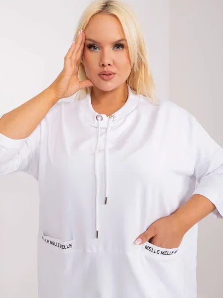 Bluză Fashionhunters casual alb