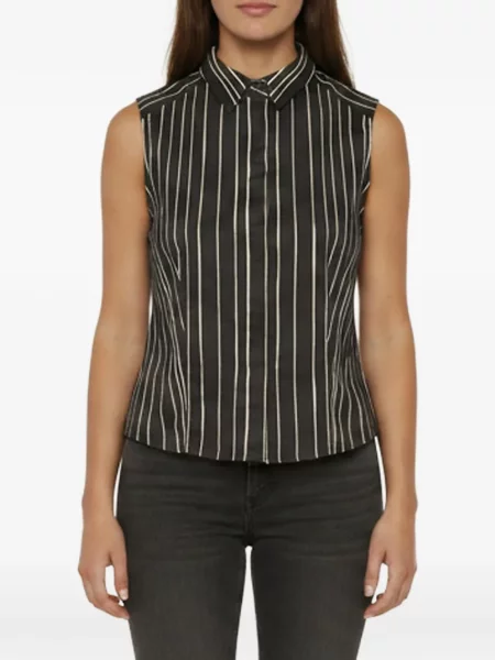 Decupat cămașă Alice + Olivia fără mâneci negru