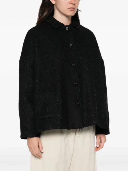 Geacă Apuntob cu model herringbone negru