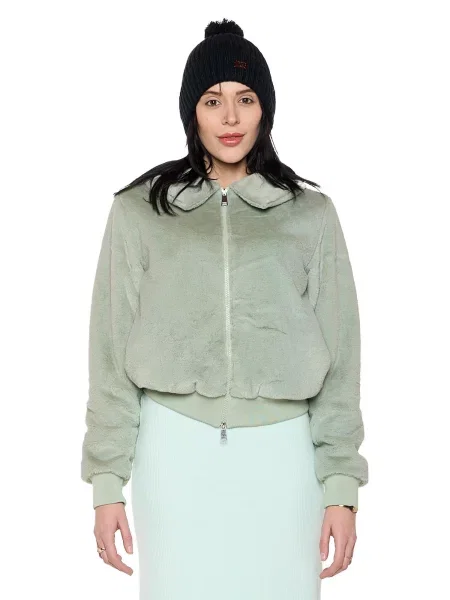 Kurtka zimowa typu sherpa „Never Without” niebieska