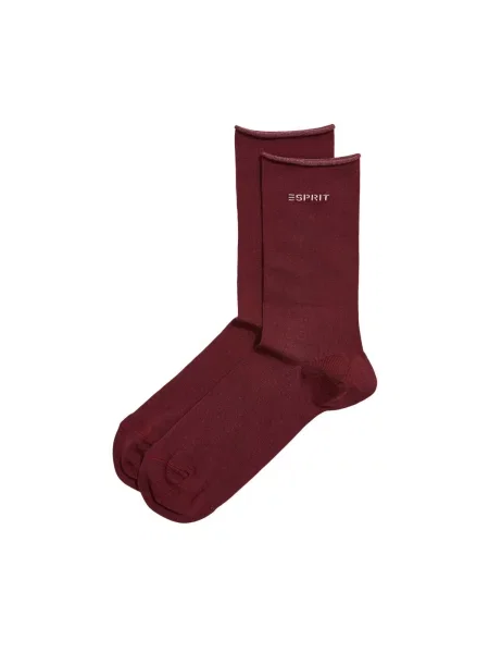 ESPRIT Șosete roșu burgundy alb