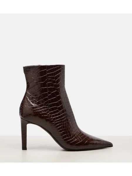 Usnjene čevlji do gležnjev Jimmy Choo rjava